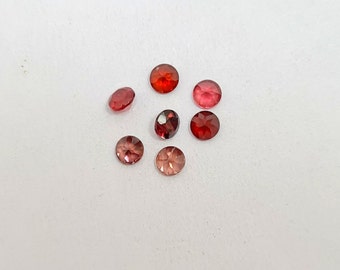 Natural Rhodolite Garnet Loose Stone, Round Cut, 4.4 MM