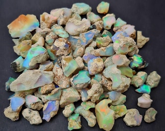 Welo Opal Roh Lot, Natürlicher Multi Feuer Edelstein (5-20 mm)