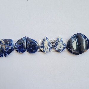 Sodalite Gemstone 4 Pair Set , Natural Sodalite Cabochon Pair, Top Quality Sodalite Pair Loose Stone For Jewelry Making.