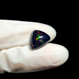14.5x15.5 MM Trillion Black Opal Cabochon AAA Quality Black Opal Cabochon, Ethiopian Opal Cabochon, Fire Opal Cabochon Gemstone For Jewelry.