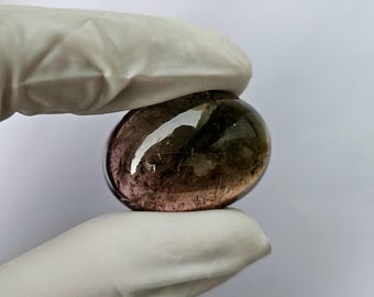 Bi-Color Tourmaline Cabochon, Natural Gemstone (30x22 MM, 80 Carats)