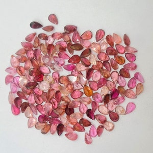 4X6 MM 25 Pcs Pear Shape Pink Tourmaline Cut Stones Natural Pink Tourmaline Gemstone Pink Tourmaline Faceted Stones Tourmaline Loose Stone