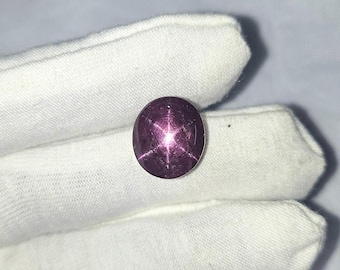 Cabujón ovalado en forma de estrella de rubí, gema natural (14,5 x 12,5 mm)