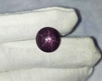 Cabujón de rubí estrella natural de 6 rayos, gema suelta ovalada, 21,20 quilates