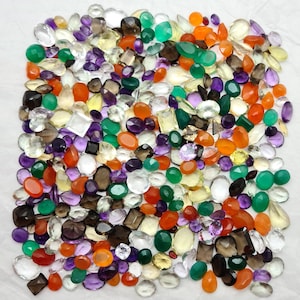 Over 500 Carats Lot Of Mix Semi Precious Gemstones, Natural Faceted Gemstone, Mix Shape Gemstones Cut Stone, Loose Stone For Jewelry Making.