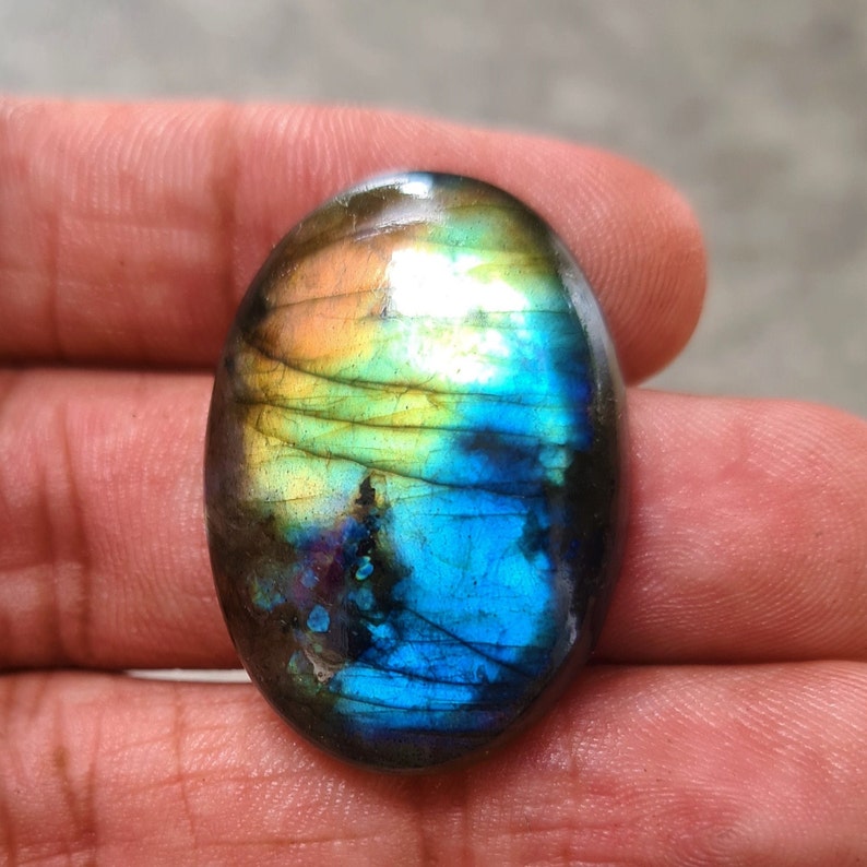 Lotto all'ingrosso di appariscenti cabochon di labradorite, cabochon di pietre preziose di labradorite a forma mista, lotto di labradorite, pietra sciolta di labradorite di alta qualità. immagine 10