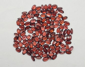 Red Mozambique Garnet Loose Stone, 25 Carats, 3X5 MM Oval Cut