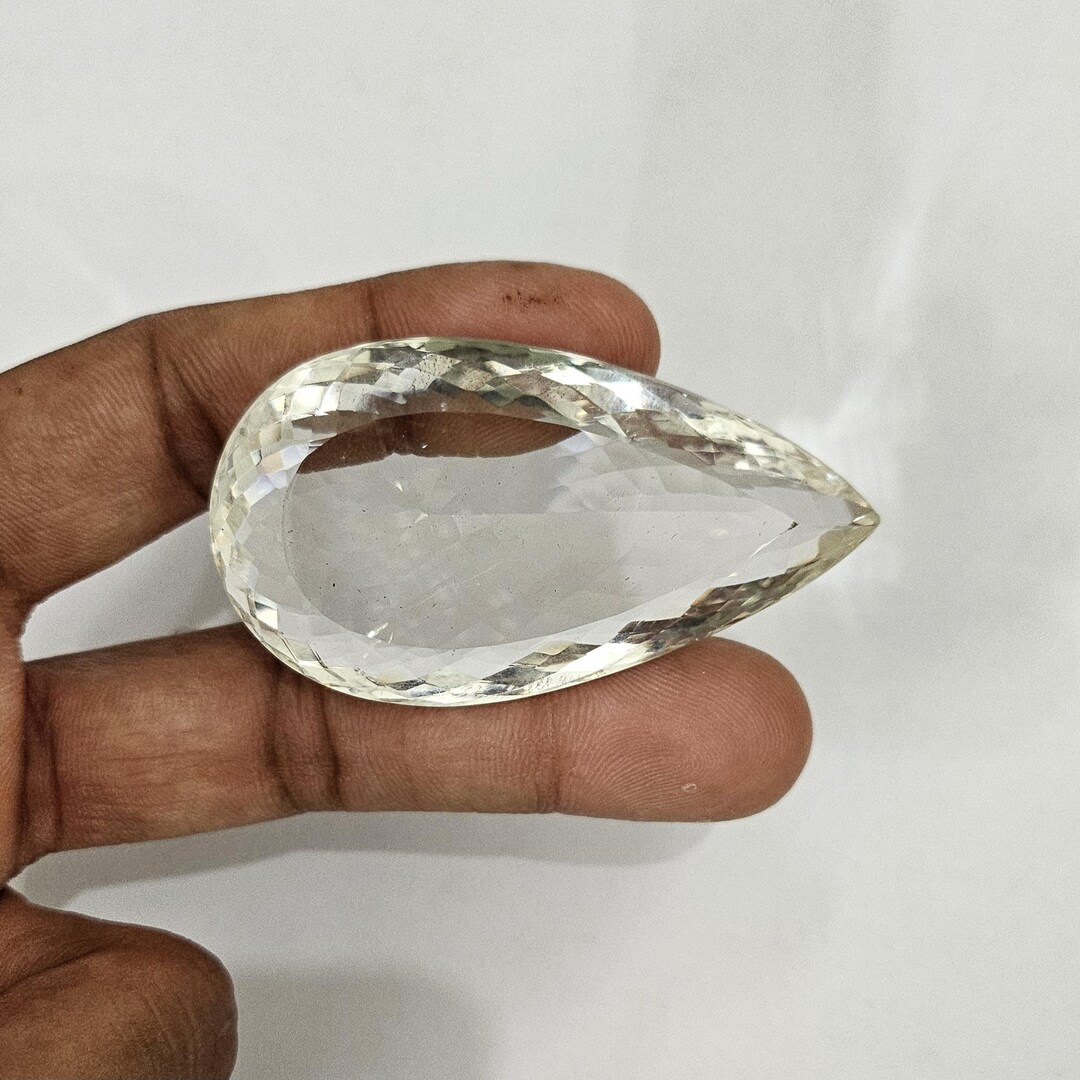 Natural Pear Shape Clear Quartz Gemstone (236 Carats, 36x62 MM) - Etsy
