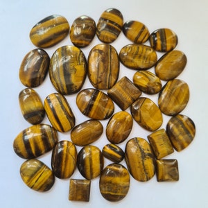 Tiger Eye Cabochon, Natural Tiger Eye Cabochon, Mix Shape Tiger Eye Loose Stone, Tiger Eye Gemstone, Tiger Eye Lot, Wholesale Tiger Eye.