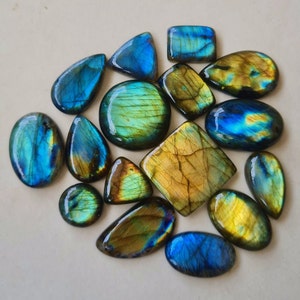 1000 Carats 30-34 Pcs Labradorite Cabochon, Mix Shape Labradorite Cabochon, Top Quality Flashy Labradorite Cabs, Labradorite Healing Stone.