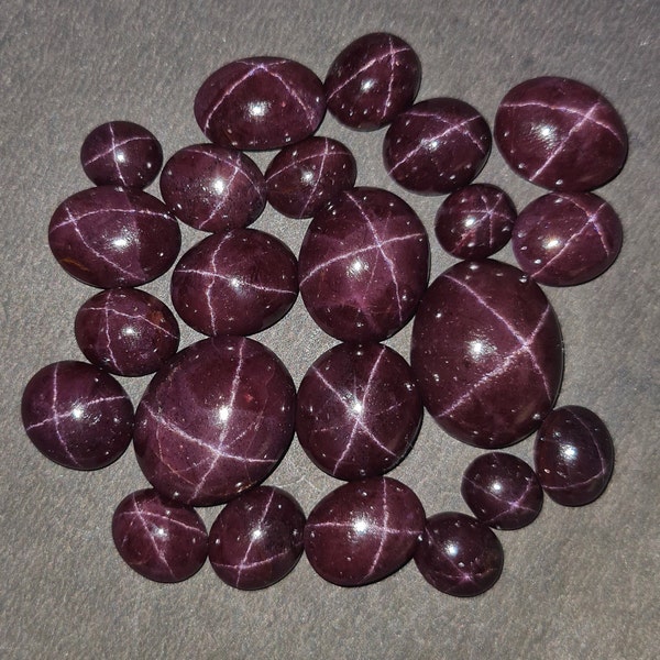 Star Garnet, Natural Star Garnet, 100 Carats 4 To 6 Pcs Star Garnet Cabochon, Star Garnet Gemstone, Oval Star Garnet Loose Stone For Jewelry