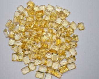 25 Pcs 10x8 MM Citrine Cut Stone, Natural Citrine Gemstone, Top Quality Citrine Faceted Gemstone, Yellow Citrine Loose Stone For Jewelry