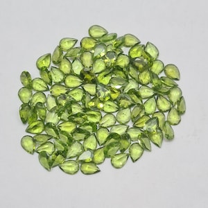 22 Pcs 6X8 MM Pear Cut Peridot ~ Peridot Faceted~ 20 Carats Pear Cut Peridot Loose Stone.