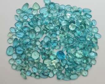 25 Stück Apatit-Schliffstein, Mix-Form Apatit-Edelstein, natürlicher, hochwertiger Apatit-facettierter Stein, loser Apatit-Schliffstein für Schmuck.