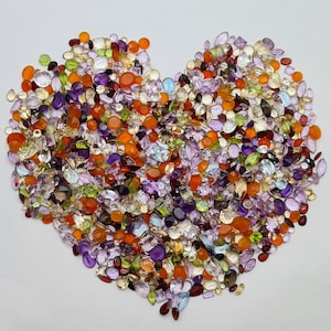 Over 50 Carats Mixed Loose Gemstones, Multi color Stones,Faceted Mix Gemstones, Loose Stone Lot,3-10 MM Size Mix Shape Semi Precious Stones.