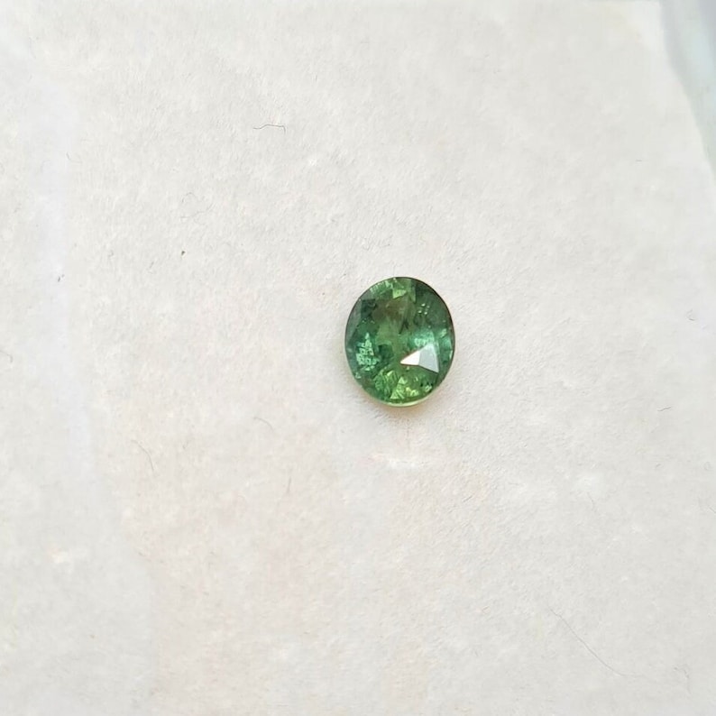 46mmOval Green Sapphire Cut Stone, Natural Green Sapphire Gemstone, Australian Green Sapphire Loose Stone For Jewelry Making. image 1