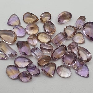 50 Carats Ametrine Cut Stone, Ametrine Gemstone, Natural Ametrine Cut Stone, Mix Shape Top Quality Ametrine Loose Stone For Jewelry Making. image 1