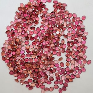 5X4 MM 25 Pcs Oval Shape Pink Tourmaline Cut Stones Natural Pink Tourmaline Gemstone Pink Tourmaline Faceted Stones Tourmaline Loose Stone