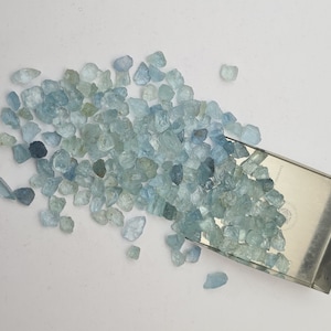 1 Scoop 50 Carats Aquamarine Rough, Natural Blue Aquamarine Rough, Aquamarine Gemstone Rough, Loose Raw Aquamarine Stone For Jewelry Making.