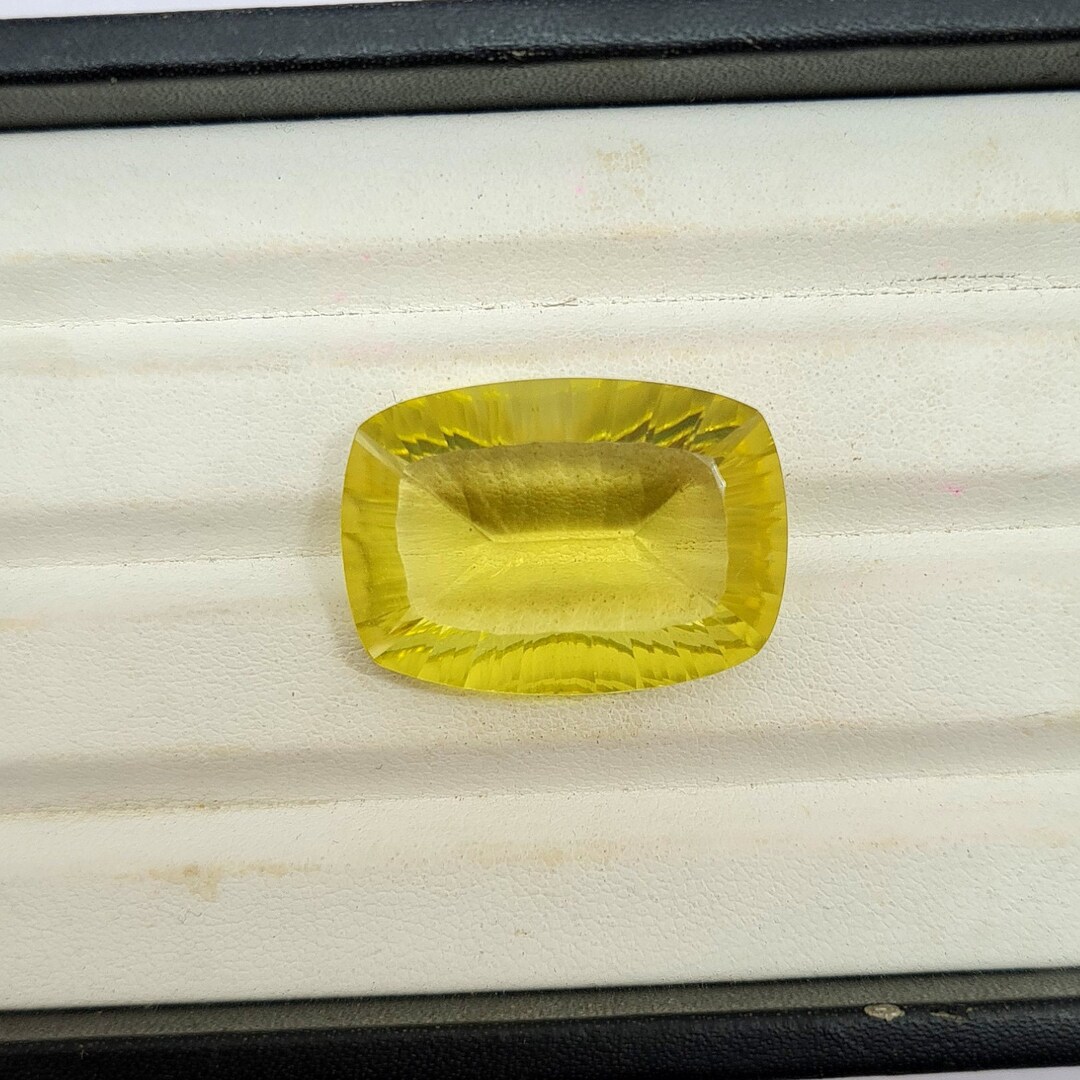 凹面カットレモンクォーツ宝石、八角形、27 x 20 MM - Etsy 日本