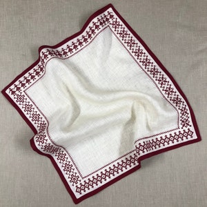 Freedom embroidered linen napkins