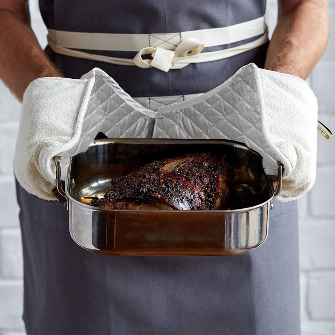 Double Oven Mitts Kitchen Long Oven Mitts Super Long Etsy