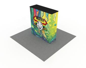 Foldable aluminum tube tension fabric logo printing trade exhibition display portable booth counter table