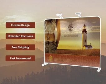 Custom 10 FT Tension Fabric Backdrop with Stand