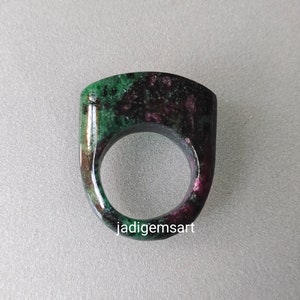 1 Piece Snake Ruby Zoisite Carved Polished Single Gemstone Ring| Hand Carved Ring Size