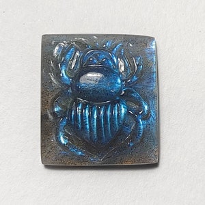 Ruby 100% NATURAL Labradorite Scarab  Carved |  Labradorite Scarab Cut - Carving  Handmade Gemstone Ring making Jewelry making pandent