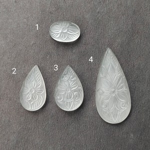 NATURAL Rock  Crystal Forsted Gemstone  Carved Beads|  Gemstone Hand Carved   Fine Carving   Pendant For Jewelry
