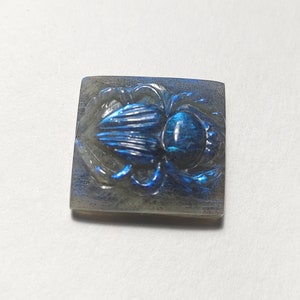 Ruby 100% NATURAL Labradorite Scarab  Carved |  Labradorite Scarab Cut - Carving  Handmade Gemstone Ring making Jewelry making