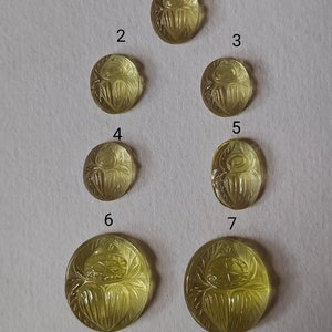 100% Natural Lemon Quartz Scarab Lazuli Carved. lemon Quartz Scarab Cut-Carving Gemstone Ring Making Jewellery Making