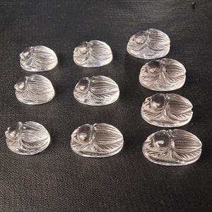 100% NATURAL Rock Crystal   Quartz Scarab  Carved |  Crystal Quartz Scarab Cut - Carving  Handmade Gemstone Ring making Jewelry