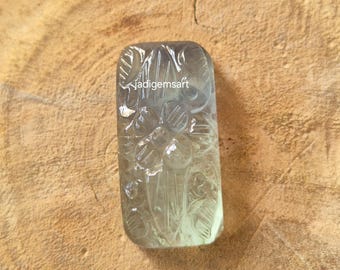 fluoriet, natuurlijk fluoriet fluoriet snijwerk fluoriet losse edelsteen maat 30*15*9 mm voor sieraden