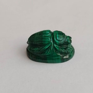 100% NATURAL Malachite Scarab  Carved |  Malachite Scarab Cut - Carving  Handmade Gemstone Ring making Jewelry making