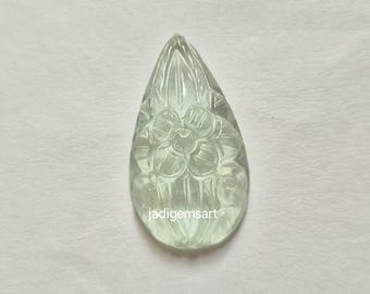 FlUORITE, Natural Fluorite Fluorite Carving Fluorite Loose Gemstone Size 28.5*16*6mm mm For Jewelry