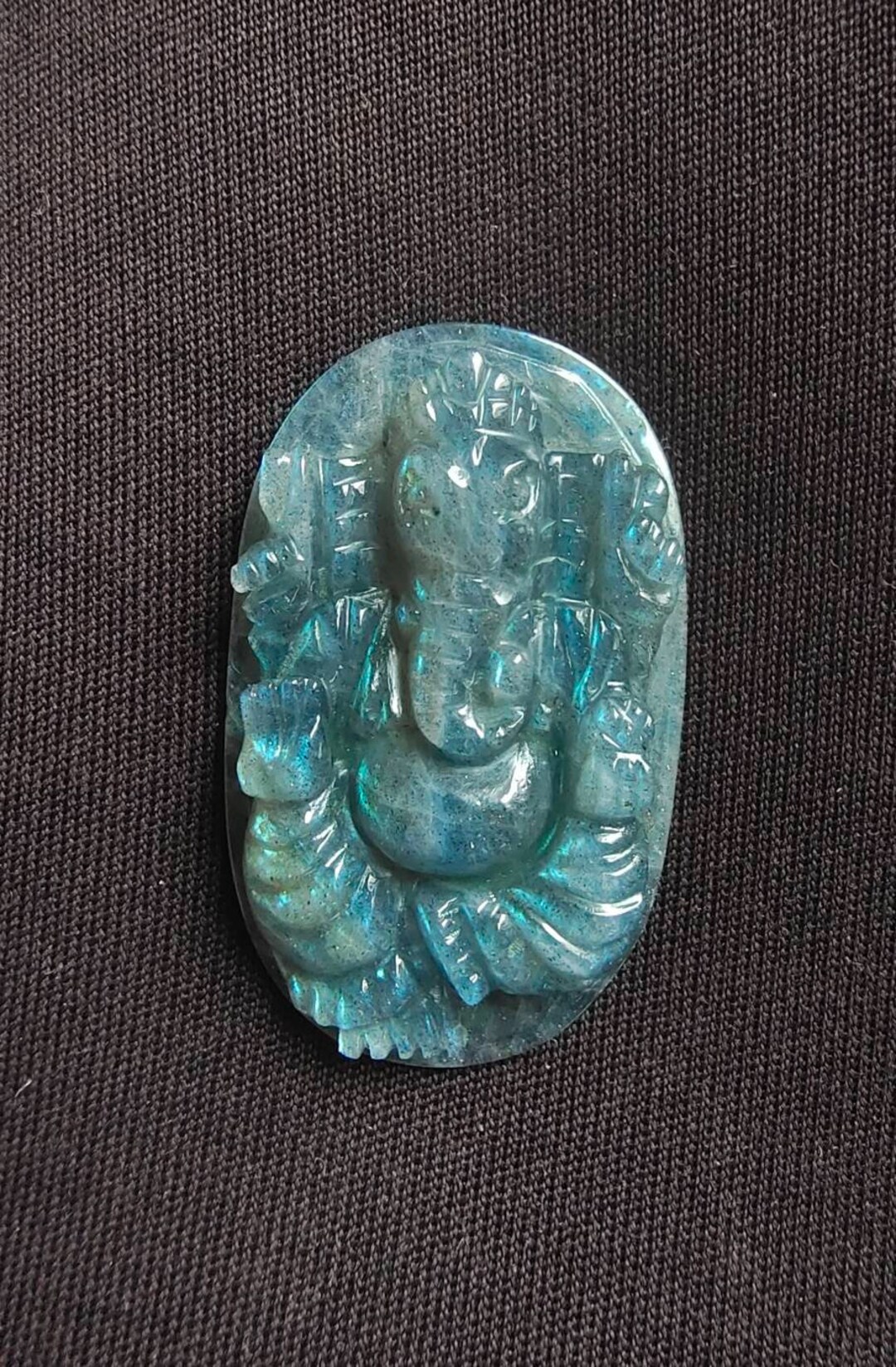 【お値下げ】ラブラドライト　ガネーシャ　天然石 天然石 ガネーシャ ラブラドライト 【公式通販】