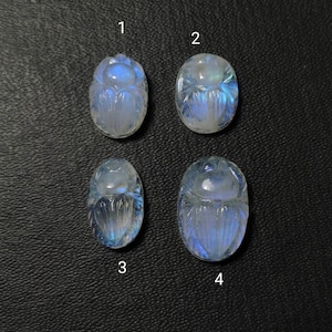 100% NATURAL Rainbow Moonstone Scarab  Carved |  Moonstone Scarab Cut - Carving  Handmade Gemstone Ring making Jewelry making Jewelry