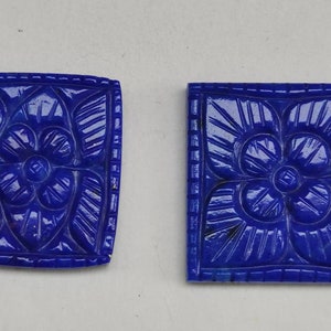 LAPIS LAZULI Gemstone Carving Beads| Natural Untreated Unheated Lapis Gemstone  Hand Carved  Fine Carving For Jewelry