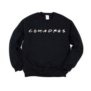 Latina, Latinx, kameraden, vrienden, beste vrienden, BFF-sweater met ronde hals