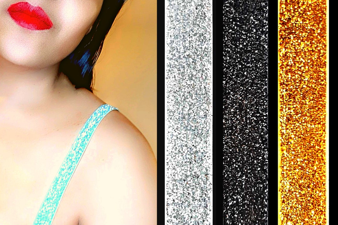 Silver, Black, or Gold Glitter Bra Straps Etsy
