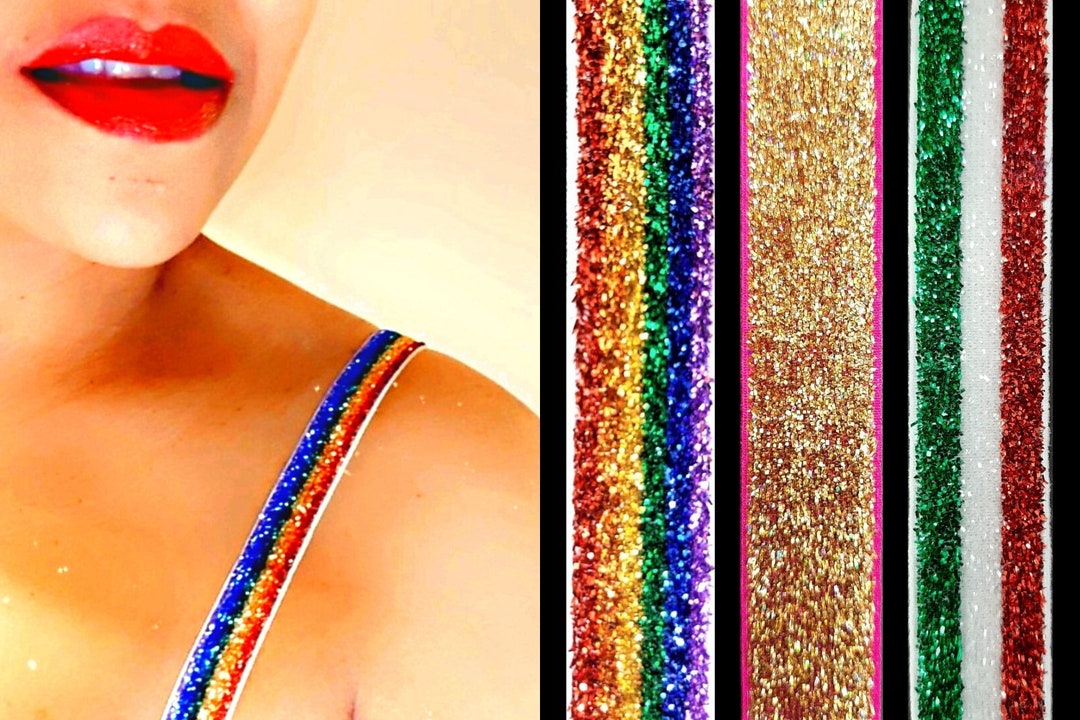 Colorful Glitter Bra Straps Etsy