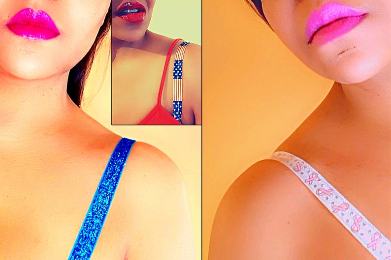 Black Bra Straps With White Polka Dots Etsy