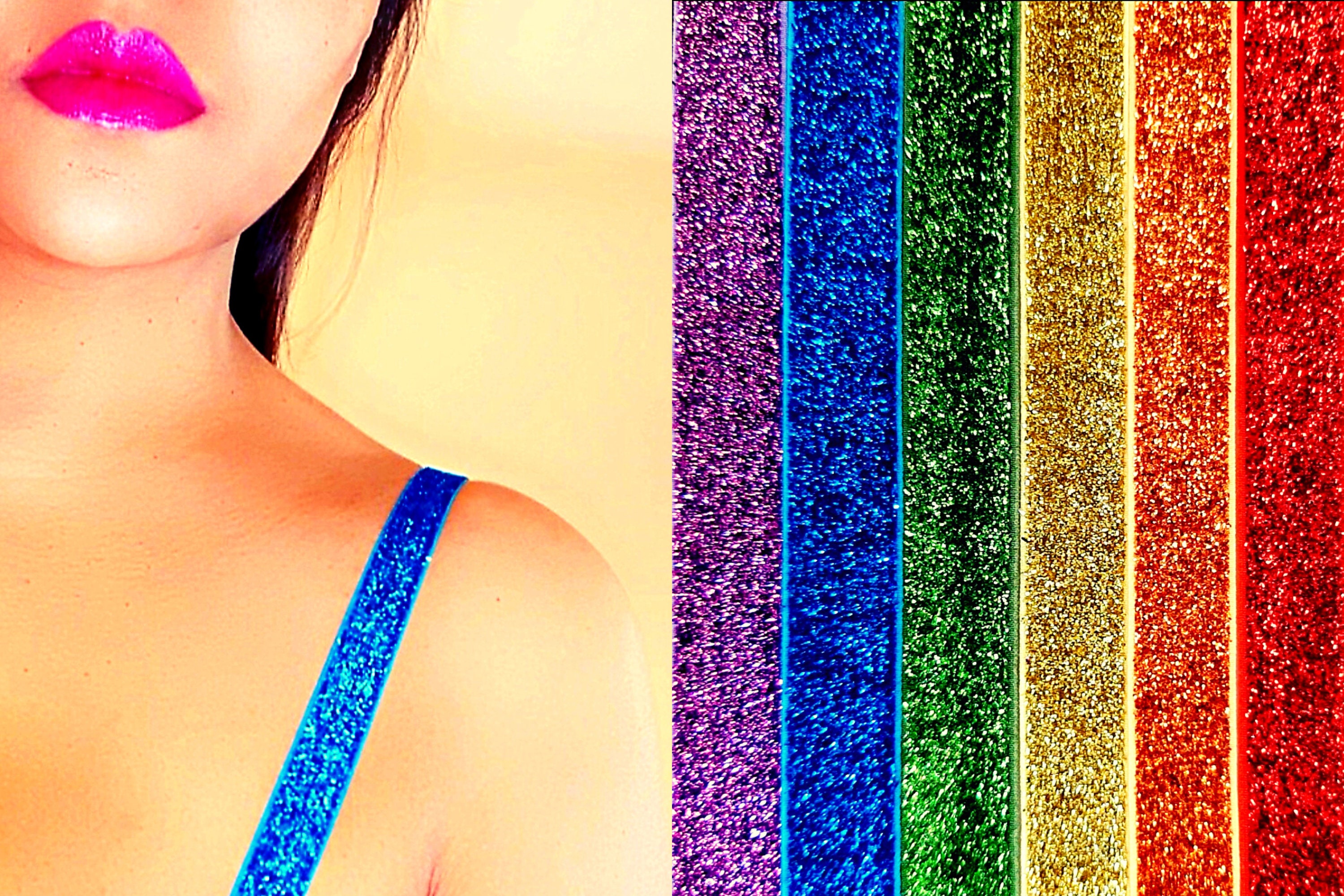 Primary Color Glitter Bra Straps Etsy