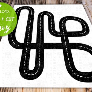 Kids Race track SVG, Pretend Play