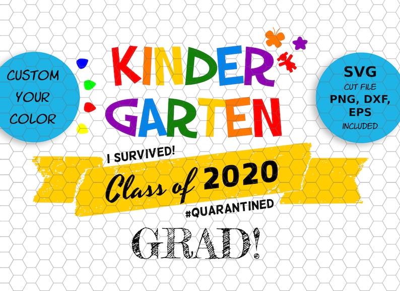 Download Kindergarten Graduation SVG Class of 2020 svg | Etsy