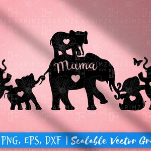 Mamá elefante SVG