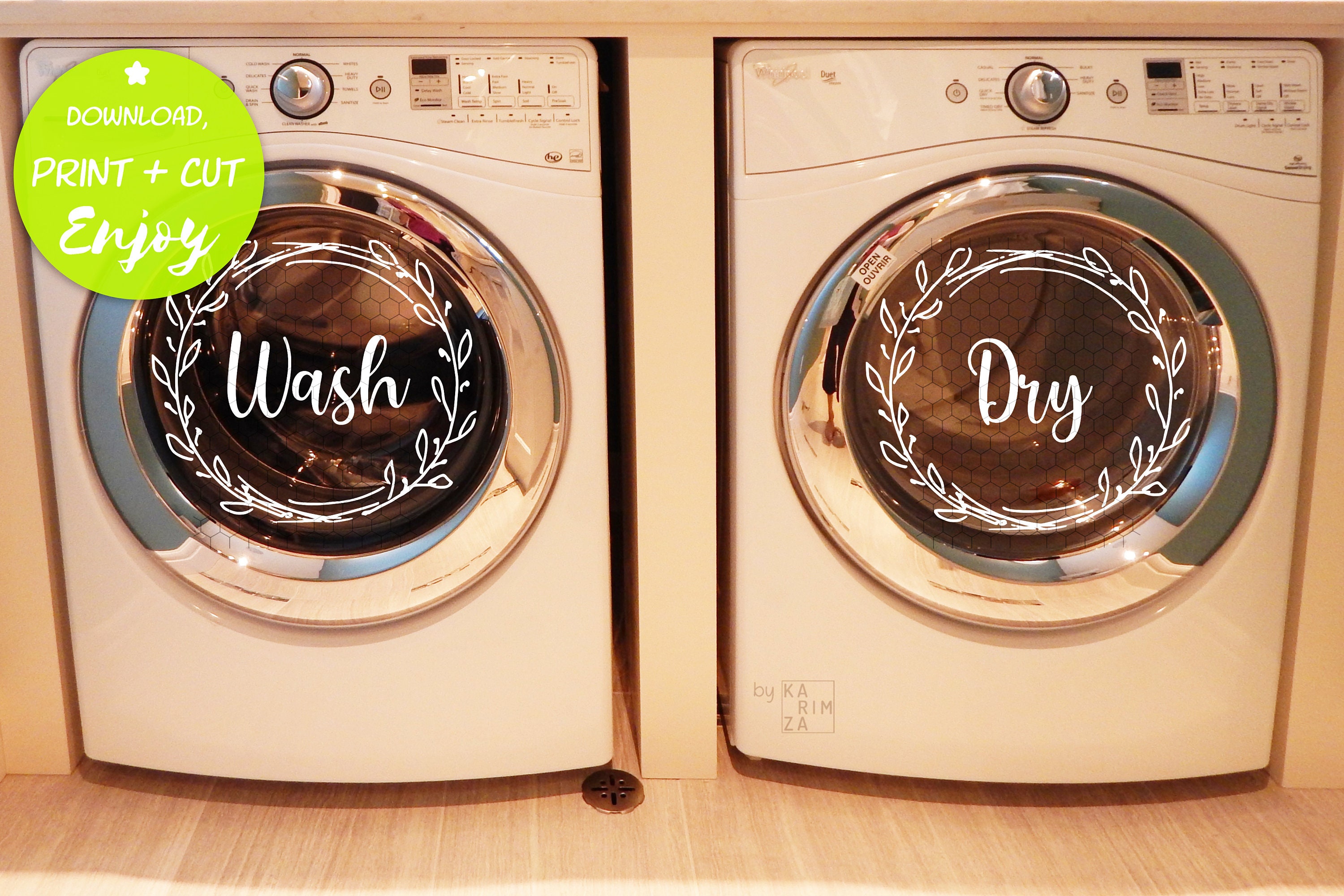 Washer and Dryer SVG Laundry Sign Png Instant Download Etsy Canada