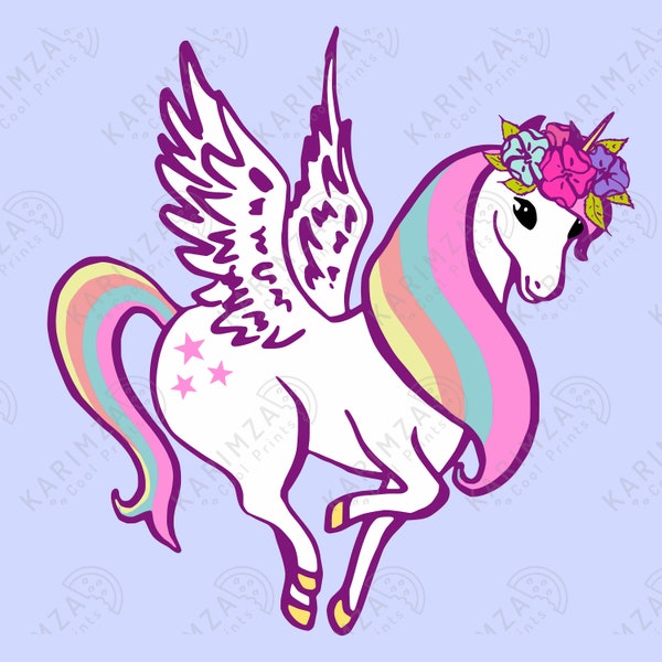 Floral UNICORN SVG, UNICORN with flowers svg, instant download, commercial use svg